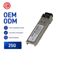 Module émetteur-récepteur optique SFP28 SR 25G 850nm 100m Fibre multimode OM4 Double interface LC Compatible avec les émetteurs-récepteurs SFP28