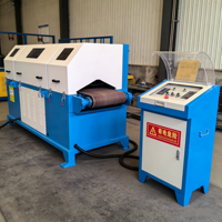 Machine à décapage de rouille par bande abrasive, machine à polir les surfaces de fil métallique de 5 mm à 25 mm, machine mécanique de détartrage de fil