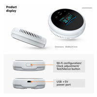 Détecteur de gaz naturel WiFi Tuya Smart Home à prix d'usine, contrôlé par application, détecteur de méthane pour la sécurité domestique PST-GS21
