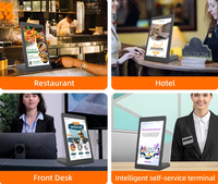 L bentuk potret tampilan Lcd layar sentuh Monitor digital signage dan Display Restoran bentuk L Tablet Desktop pemutar sentuh