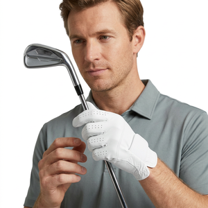 Guantes de Golf de Piel Cabretta para Hombre, Personalizados con Logotipo de Fábrica, Antideslizantes, Resistentes al Desgaste, Transpirables, para Mano Izquierda, con Cierre de Gancho y Bucle - Product Image 5
