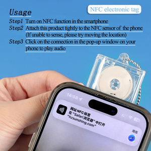 SUNSHING <b>Custom</b> NFC CDs Blister Packaging Mini Photo Album Keychains Music Disk NFC Album Cover Song Player <b>CD</b> Case Keyring - Product Image 6