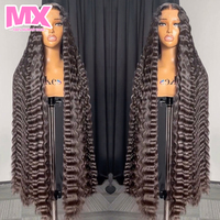 Peluca frontal de encaje HD 13x6, cabello humano brasileño de 40 pulgadas, onda suelta profunda, 200% de densidad, pelucas con encaje frontal 13x4 para mujeres afroamericanas