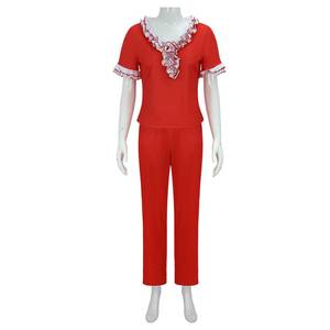 Disfraz de Halloween Retro Gótico Rojo con Parches para Mujer, Traje de Carnaval Oscuro para Fiesta y Actuación en Escenario - Product Image 6