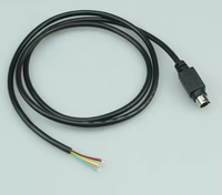 6P Mini-Din männlich gestreift verzinnt PS/2 Koaxialkabel 1,5 m Audio Auto HDTV Lautsprecher-Fabrik PVC für Maus Projektor Kamera