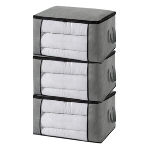 Wardrobe Closet Quilt Storage Bag Non-woven Clothes Organizer Bag <b>Large</b> Capacity Moving Luggage Packing Bag - Product Image 1