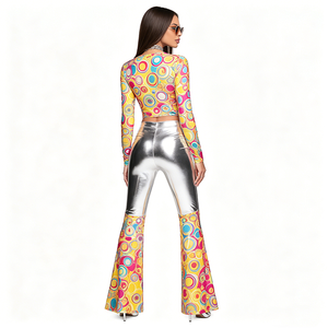 Costume d'inspiration orientale rétro années 70/80, tenue <span class=keywords><strong>disco</strong></span> hippie pour couples, tenue de scène et de danse, polyester, adulte unisexe - Product Image 5
