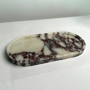 Bandeja Ovalada de Mármol para Baño de Hotel Moderno, Color <span class=keywords><strong>Viola</strong></span>, para Perfume, Diseño Duradero para Villa y Apartamento - Product Image 5