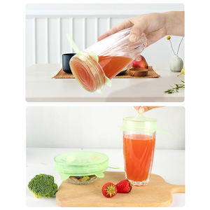 أغطية ممتدة قابلة لإعادة الاستخدام بأغلفة مانعة للتسرب قابلة للضبط تحافظ على أكواب الطعام الطازجة مرنة من الدرجة الغذائية - Product Image 4