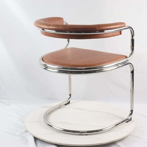 Sedia <span class=keywords><strong>da</strong></span> <span class=keywords><strong>Pranzo</strong></span> Moderna in Acciaio Inox Dorato e <span class=keywords><strong>Ecopelle</strong></span> di Alta Qualità per Casa, Hotel, Matrimoni e Ristoranti - Product Image 2
