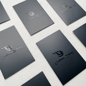 Tarjeta de Agradecimiento de Lujo con Papel Negro y Lámina Dorada para Bodas, Cumpleaños, Promociones, Tarjeta de Agradecimiento Comercial al por Mayor con Protección UV - Product Image 1