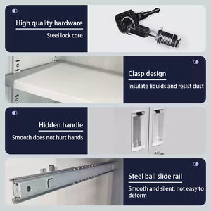 Archivador <span class=keywords><strong>de</strong></span> Oficina <span class=keywords><strong>de</strong></span> Acero <span class=keywords><strong>de</strong></span> Diseño Moderno Desmontable con Almacenamiento Personalizable para Uso Escolar y en Gimnasios - Product Image 4