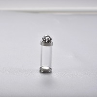 Mini pendentif flacon en verre en acier inoxydable, porte-parfum DIY, collier étanche, porte-mémoire pour hommes et femmes