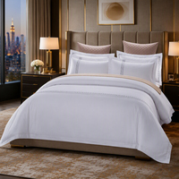 Ensemble de literie de chambre à coucher 100% coton, drap de lit de couleur blanche, taille unique en percale