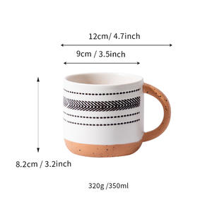 Mug en céramique personnalisé avec poignée, résistant à la chaleur, design créatif bicolore, tasse à eau pour la maison ou le bureau, cadeau d'affaires - Product Image 3