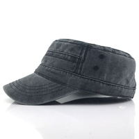 Gorra de cadete de algodón lavado en blanco, gorra de béisbol Lisa Vintage ajustable, gorra de Castro Patrol, gorra de copa plana