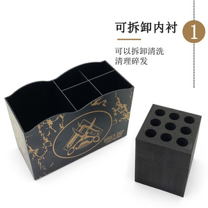 Organizador de Tijeras de Peluquería Playboy de Guangzhou, 17.8x8.3x11.5cm, Caja de Almacenamiento para Barbería con Diseño Antideslizante - Product Image 2
