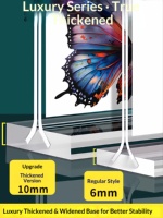 Support de table transparent personnalisable double face en acrylique pour salon de beauté, tailles A3/A4/A5, design épaissi, sur mesure