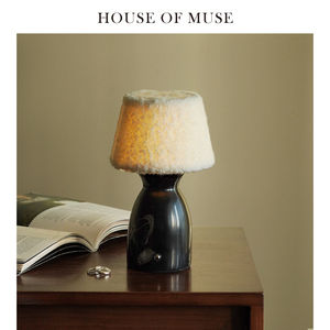Muse Home Retro Wood Table Lamp Warm <b>Light</b> Bedroom Desk Night <b>Light</b> Decorative Lamp 220V 3C Certified - Product Image 4