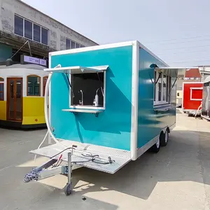 Outside Street Concession Food Truck Ice Cream BBQ Mobile Catering Food Vending Cart Trailer with Full Kitchen