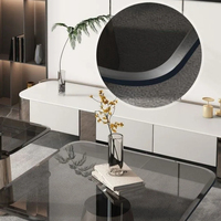 Nordique De Luxe Moderne Salontafel Couchtisch Marbre Top End Coffes Table Ensemble Canapé Côté Ronde En Verre Table Basse