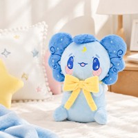 Peluche personnalisée en forme de créature avec nœud décoratif, en coton PP, broderie personnalisée, vente en gros pour les magasins de cadeaux