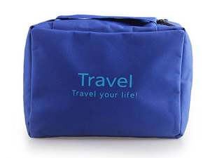 Échantillon gratuit, grande capacité, vente en gros, grande trousse de toilette de voyage pour femmes avec crochet de suspension, sacs de toilette compostables - Product Image 4