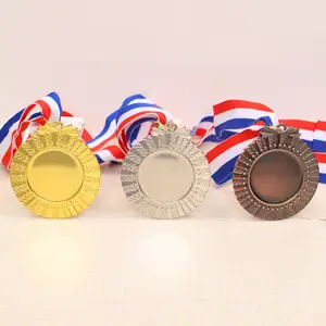 Boş altın madalyalar madalya spor Metal özel ödülü 3D Metal baskı jimnastik hediye okul şirketi maraton CompetitionAward 6.5cm