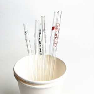 Custom Printed Glass <strong>Straws</strong> with Clean Brush 2023 must Have New Arrival Eco Friendly <strong>Reusable</strong> <strong>Straws</strong> - Product Image 1
