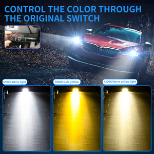 Phares LED Super Lumineux 120W à Trois Températures de Couleur, Refroidissement à Double Tube en Cuivre, Lampes LED 12V H7 H11 H4 pour Camion et Voiture - Product Image 4