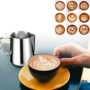 Brocca per Montare il Latte da 350ml in Acciaio Inox per Caffè e Espresso, Utensile da Campeggio per Baristi - Product Image 4