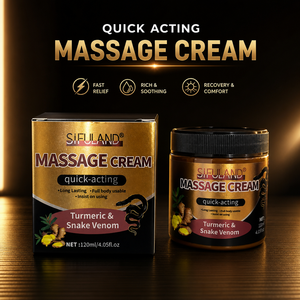 Crème de massage au venin de serpent et curcuma Sifuland 120ml, action rapide, baume apaisant pour les muscles et les articulations, pommade, OEM, étiquette privée - Product Image 1