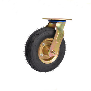 8/10 ZOLL Hochleistungs-Lenkrad 250-4 und 350-4 Pneumatisches Gummi rad Feste Schwenk platte Nachlauf - Product Image 4