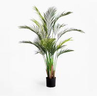 Palmiers artificiels résistants aux UV de haute qualité pour le verre de décoration de jardin intérieur/extérieur pour les fêtes