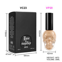 Fond de Teint Liquide Personnalisé avec Logo Crâne, Faible MOQ 50 pièces, Couvrance Totale pour Démarrer Votre Marque de Cosmétiques à Marque Blanche Virale sur TikTok
