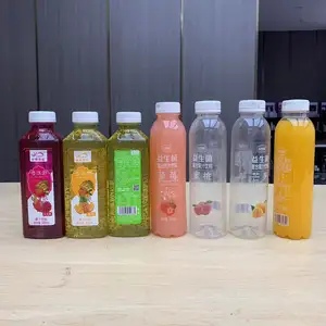 Pet meyve suyu şişesi saklamak için ev yapımı soğuk demlemek kahve Smoothies Milk ambalaj şişe fransız kare boş plastik yeni 12 16oz