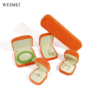 WEIMEI Wholesale Round Corner Velvet Large Storage Jewelry <b>Box</b> For Rings <b>Earrings</b> Necklaces Bracelets Gift Packaging <b>Box</b> - Product Image 5