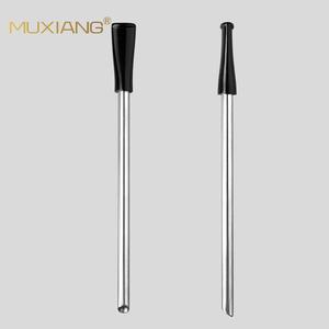 MUXIANG Stainless Steel Pipe Handle With Acrylic Mouthpiece Straight Type Reusable Smoking Pipe Accessories - Product Image 2