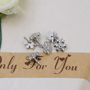 Conector de Joyería de Plata S925, Estilo Barroco, con Orificio Pasante, 5 Piezas, Accesorios para Manualidades, Material de Perla con Forma de Flor Pequeña, 1544 - Product Image 4