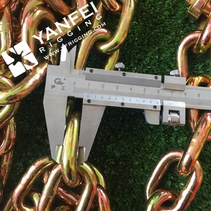 Dây xích kéo xe tải, rơ moóc kiểu Mỹ G70 5/<span class=keywords><strong>16</strong></span> inch và 3/8 inch, dài 20ft, mạ kẽm, có 2 móc khóa kiểu Clevis - Product Image 3