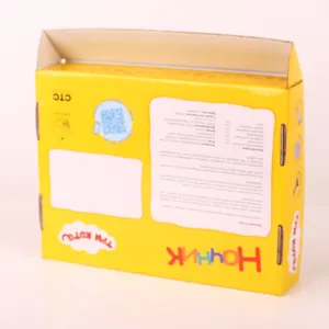 Custom Children's Cartoon White Paper Kraft Gift Box With Foldable Plug-In Electronic Toys Easy Transport Rectangle Shape Logo