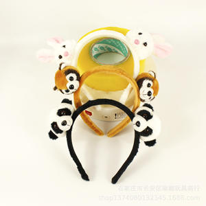 Diadema de Animal de Dibujos Animados Hecha a Mano para <span class=keywords><strong>Mujer</strong></span>, Suave y Súper Afelpada con Relleno de Algodón PP, Personalizable de Fábrica, Juguete de Peluche - Product Image 5