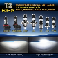 Luz Delantera para Motocicleta H4, 40W, 6000K, H6, P45T, P15D, Mini Lente de Proyector, 12V, 24V, 48V, Apta para Motocicletas y Automóviles