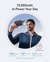 Anker A1664 MagGo Power Bank Chargeur portable magnétique 10000mAh Certifié Qi2 Charge rapide sans fil 15W Batterie externe