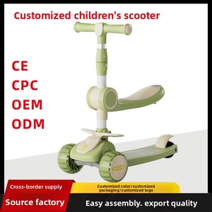 Nuovo Monopattino Pieghevole in Plastica Tre-in-uno per Bambini, Altezza Regolabile, Freno Posteriore, per Uso Esterno, <span class=keywords><strong>3</strong></span>+ Anni, per Bambine e Bambini - Product Image 4