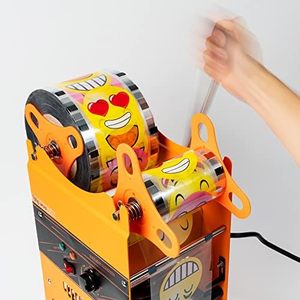 WYZworks Film protecteur de tasse scellant pour <span class=keywords><strong>Smiley</strong></span> Design <span class=keywords><strong>Bubble</strong></span> Boba thé clair PP Type 3275 tasses à 90mm-105mm - Product Image 5