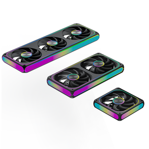 Ventilateurs ARGB intégrés AntarcChill Wholesale 240 mm, connectables en série, 2 ventilateurs PWM 120 mm pour le refroidissement du boîtier PC - Product Image 3