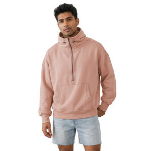 Men Custom Logo Zipper up High Quality 100% Cotton Winter Hoodies Puff Printing Heavy <b>Weight</b> <b>Blank</b> Rhinestone Plain - Product Image 1