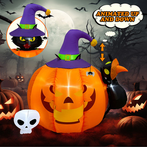 Nostro caldo 5FT gatto di <span class=keywords><strong>zucca</strong></span> di <span class=keywords><strong>Halloween</strong></span> gonfiabile all'aperto cortile decorazioni per feste di <span class=keywords><strong>Halloween</strong></span> - Product Image 5