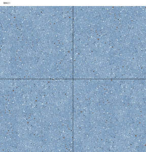 Carreaux de sol en porcelaine imitation terrazzo bleu ciel, résistants à l'usure, de qualité supérieure, pour usage commercial, 600x600mm, pour restaurant - Product Image 2